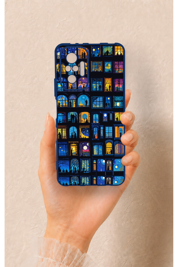 Redmi Note 10 Pro Compatible Night City Stories Patterned Silicone Case