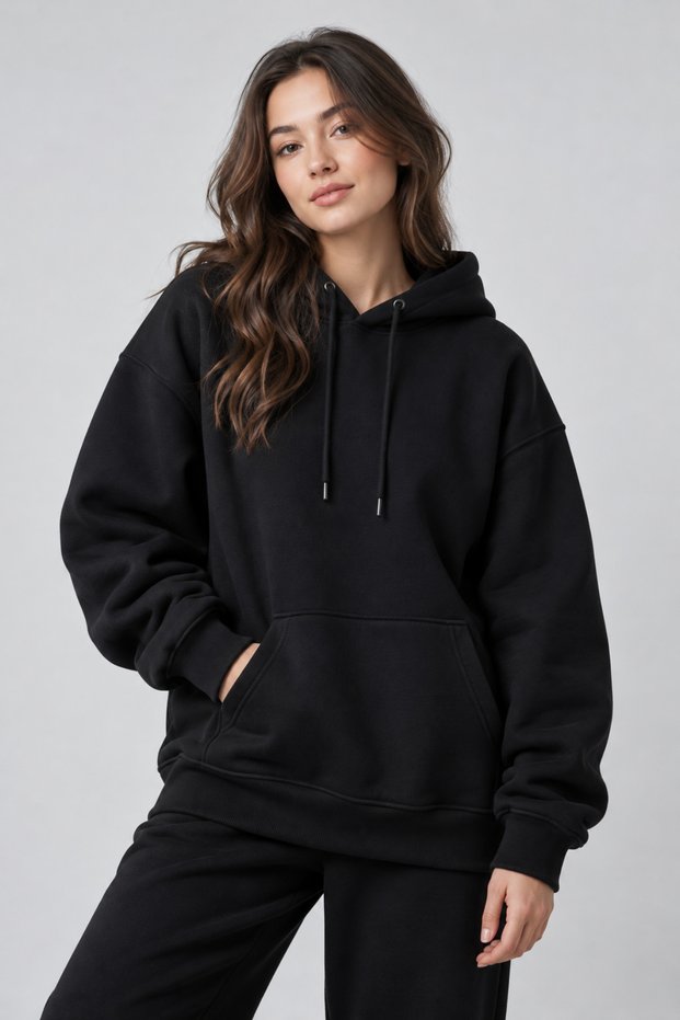 Unisex Cotton Thick Oversize Hooded Sweatshirt