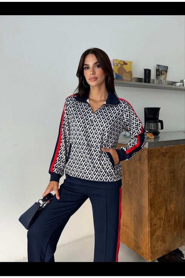 Women's Modal Digital Pattern Tracksuit Set