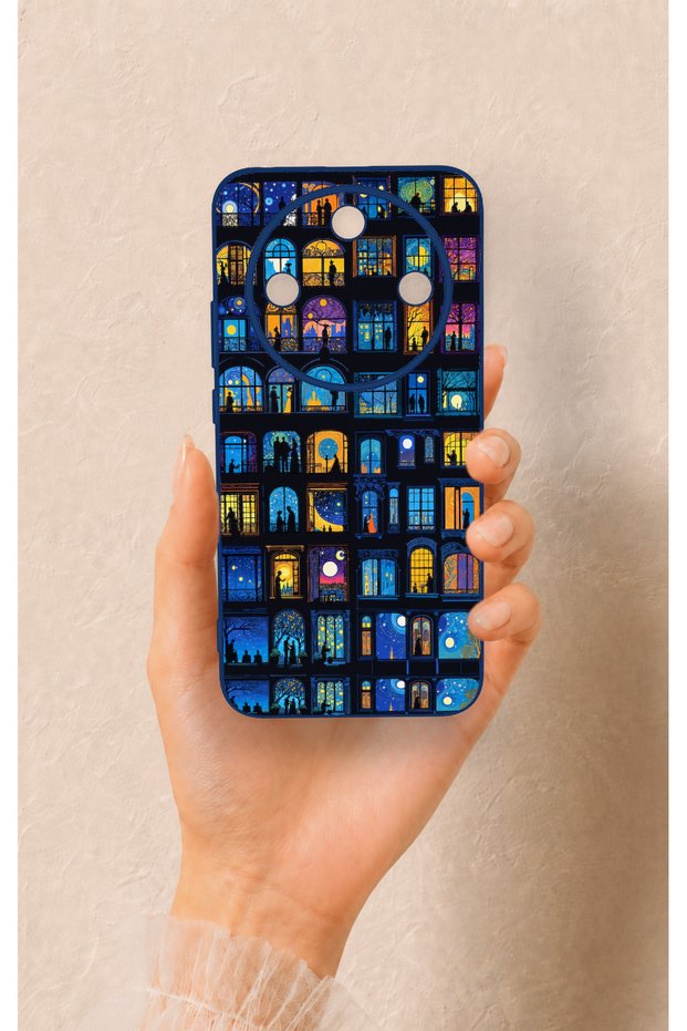 حافظة سيليكون متوافقة مع هاتف Honor Magic 8 Lite بنمط Night City Stories