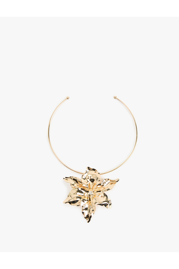 Stone Detailed Floral Choker Necklace - X Sibil Çetinkaya