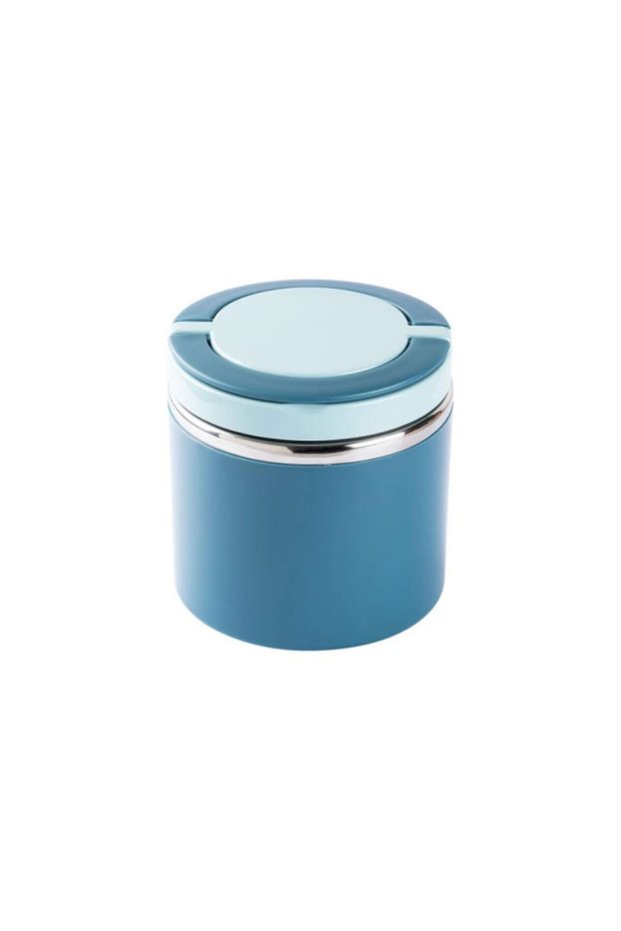 Tedemei Blue Stainless Steel Round Food Container 630ml