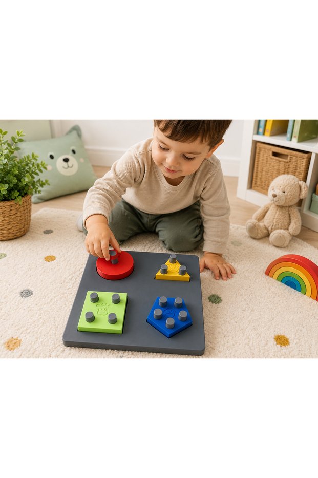 3D Printing Montessori Shape Matching Game - Educational Fine Motor Skills Set