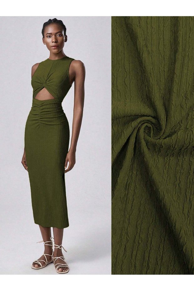 Rochie midi, verde