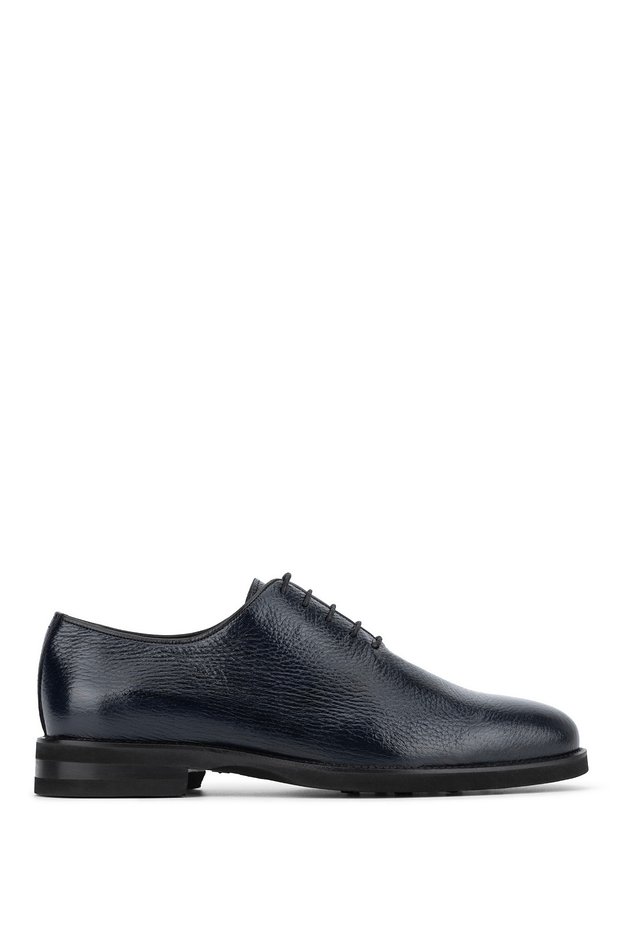 Men's Genuine Leather Navy Blue Classic Shoes