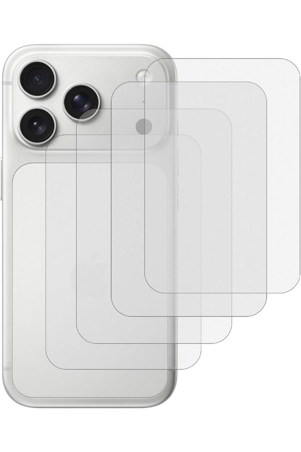 iPhone 18 Pro / 17 Pro Compatible Nano Back Glass Screen Protector, 9H Hardness Protective Glass - 1 Piece - Transparent Glossy