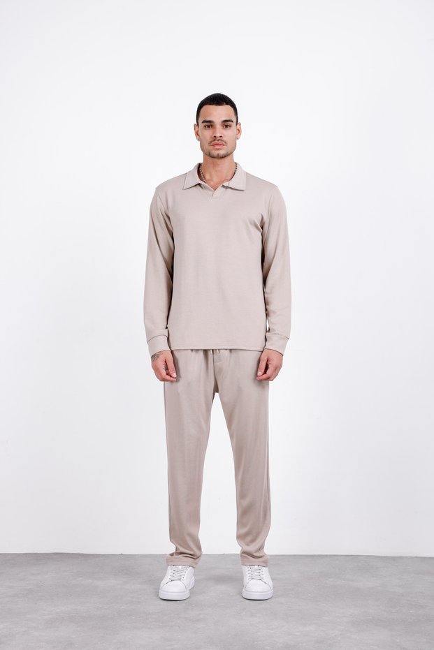 Men's Cotton Comfortable Fit Polo Collar Set