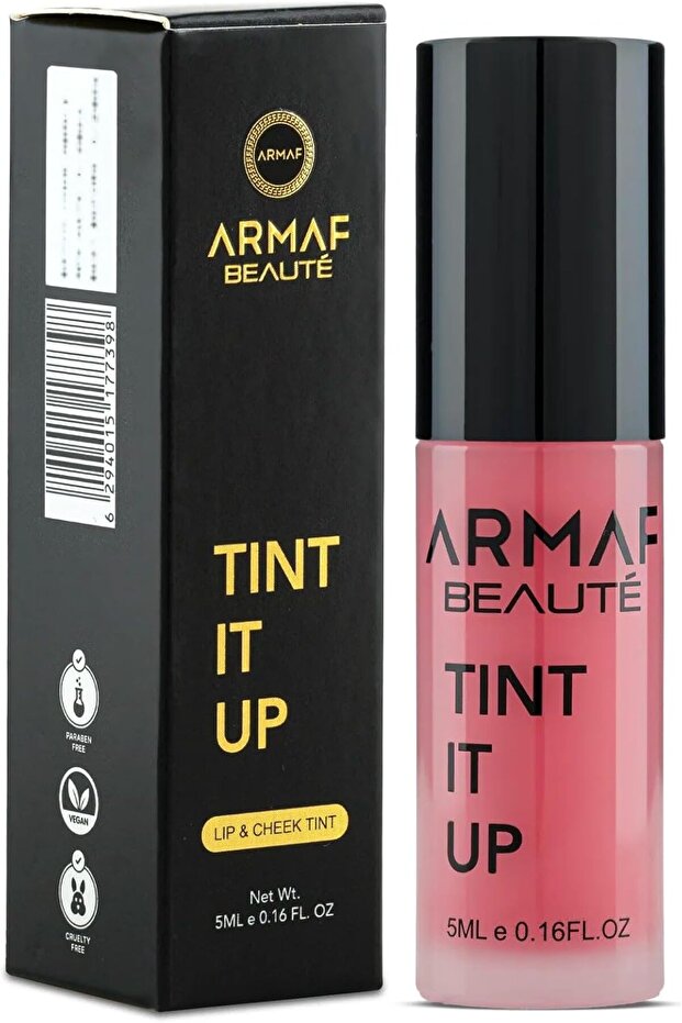 Beauté Tint It Up: Lip & Cheek Tint | Blush For Cheeks, Long Lasting, Highly Pigmented, Intense Color | Non Sticky | Red Pink, 5ml/0.16 fl.oz