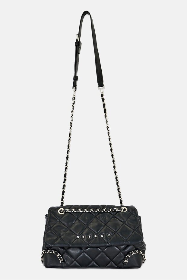 Women Brand Logo Cross Body Bag, Black