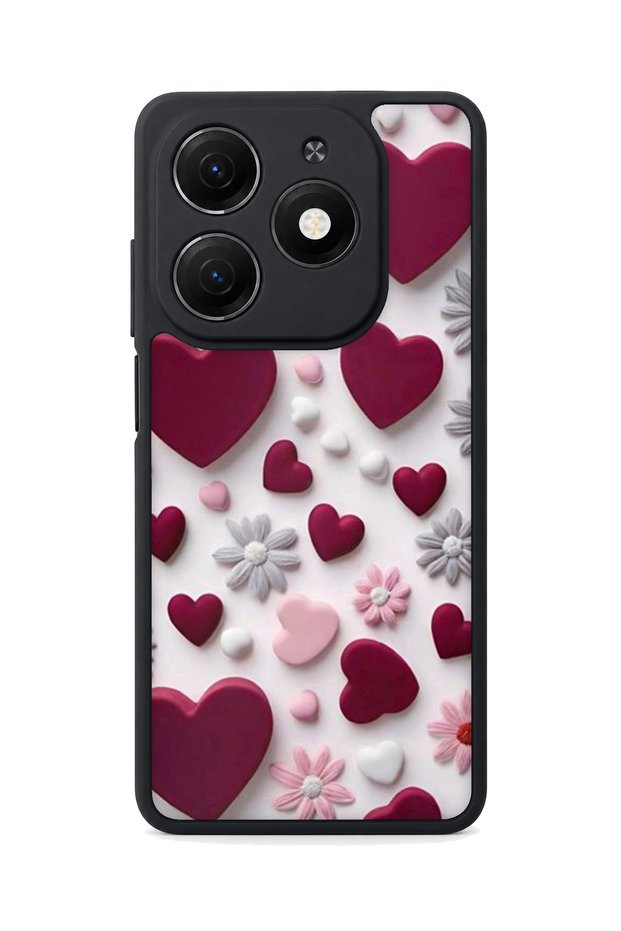 Spark 20 Compatible Printed, Matte Black, Soft Silicone, Protective, Shock Absorbing Cover, Case