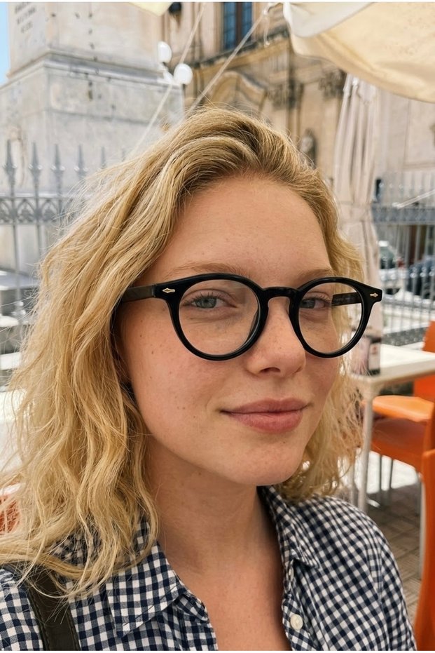 Perla Black Framed Retro Blue Light Protection Ultra Light Unisex Blue Block Glasses