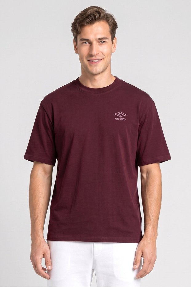 Men Oversized Fit Short Sleeve Outdoor T-Shirt, Purple