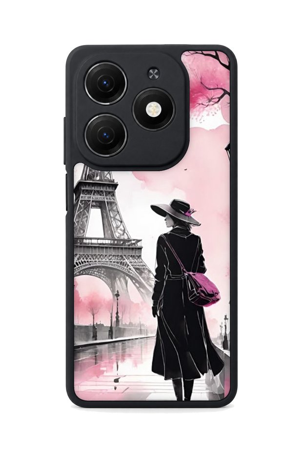 Spark 20 Compatible Printed, Matte Black, Soft Silicone, Protective, Shock Absorbing Cover, Case