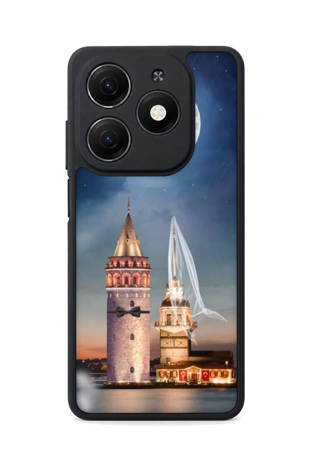 Spark 20 Compatible Printed, Matte Black, Soft Silicone, Protective, Shock Absorbing Cover, Case
