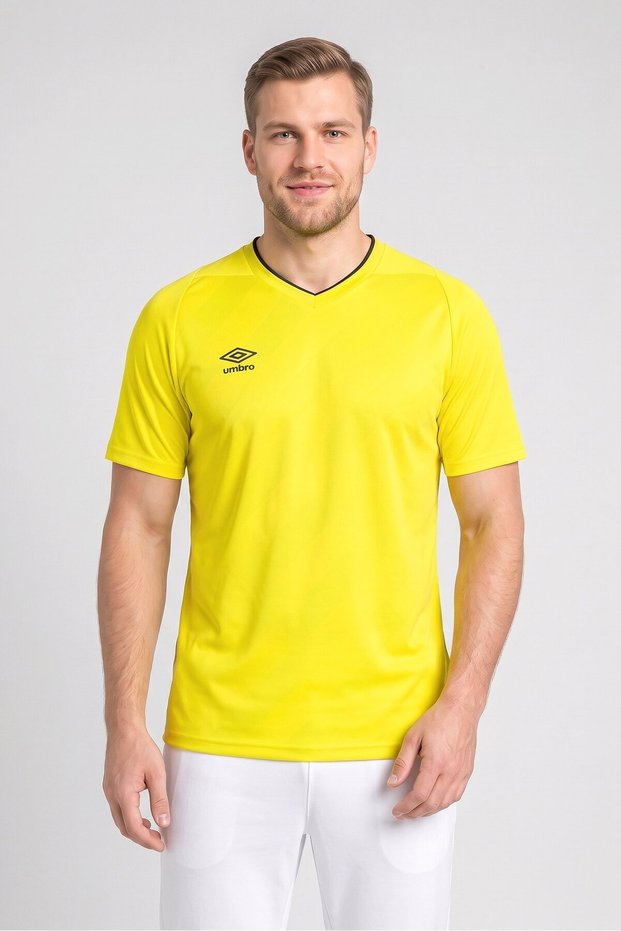 Men Sportswear Fit Short Sleeve Training Jersey, Yellow