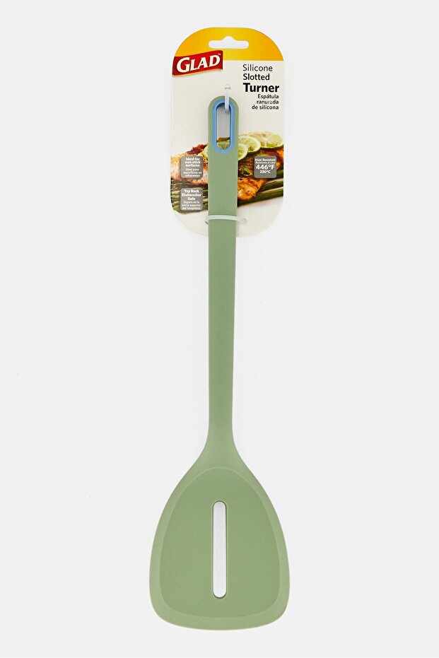 Silicone Slotted Turner, Sage Green