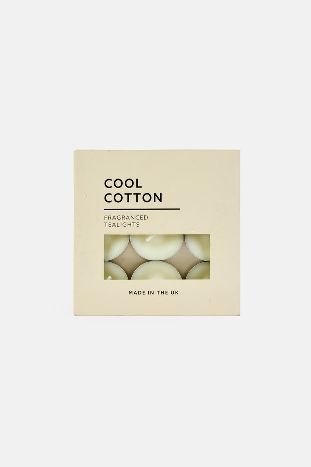 9 Pieces Cool Cotton Fragrance Tealight, White