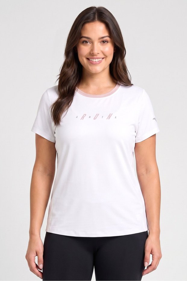 Women Regular Fit Short Sleeve Running T Shirt, White