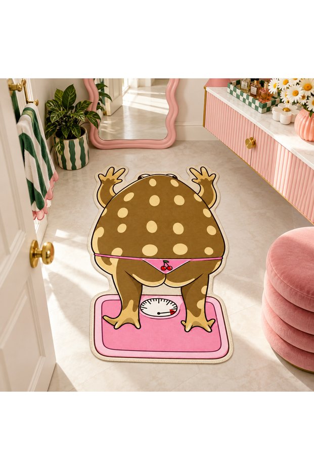 Auraplus Tartıda Frog Pattern Woven Base Decorative Carpet Auraplus124