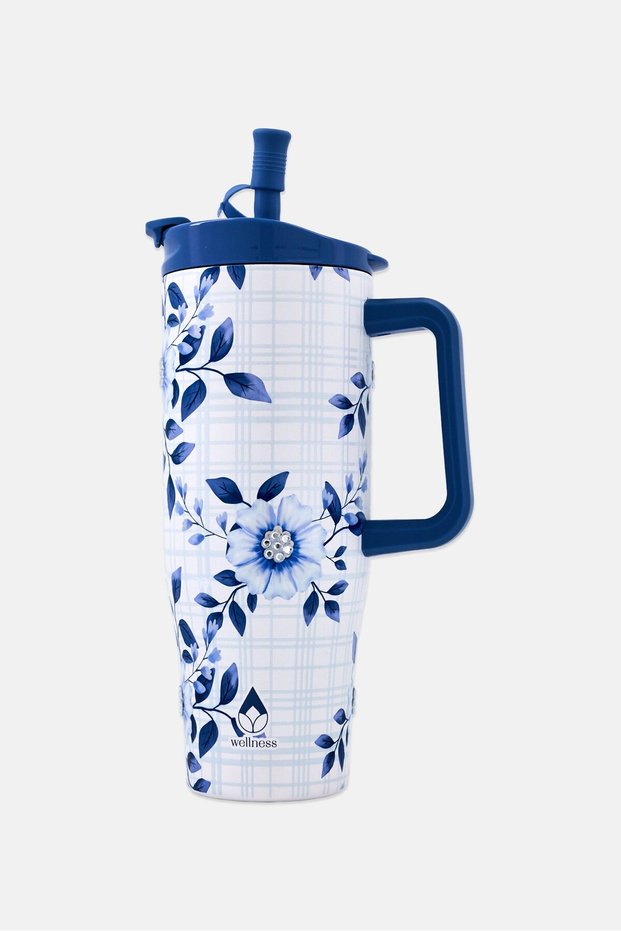 Vacuum Inuslated Tumbler With Straw 1L, Multicolor