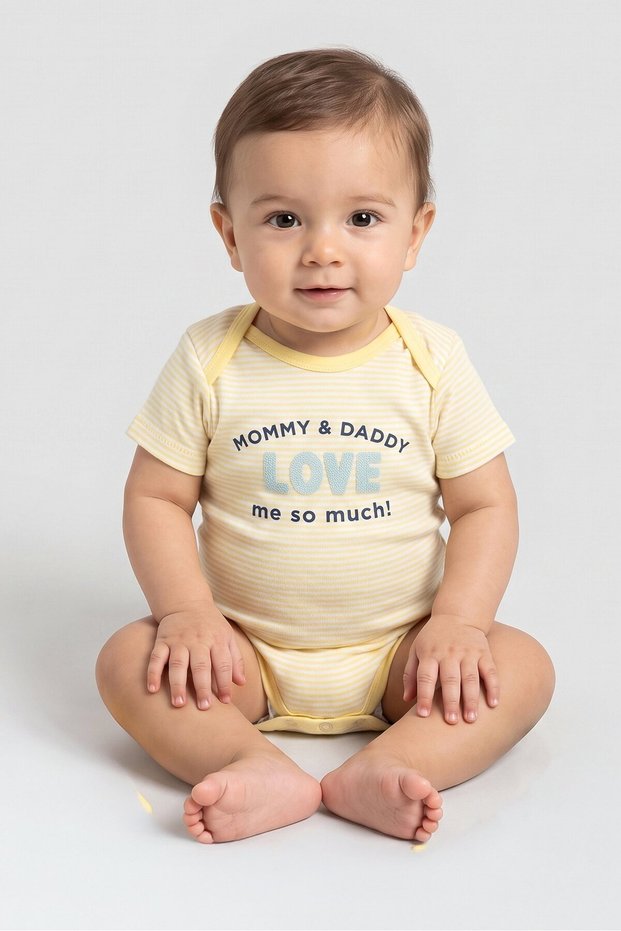 Toddlers Boy 5 Pack Embroidered Bodysuit, Multicolor