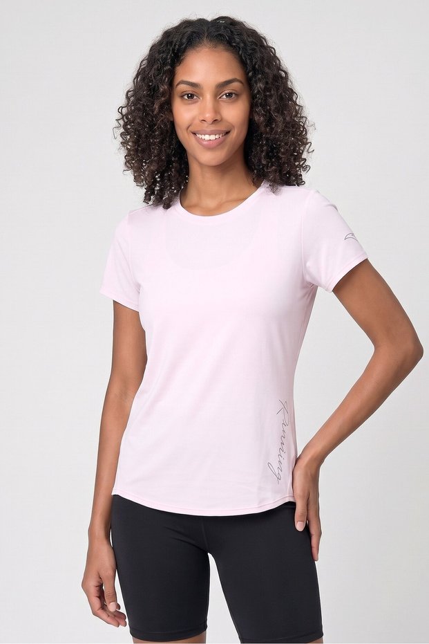 Women Regular Fit Short Sleeve Running Top, White