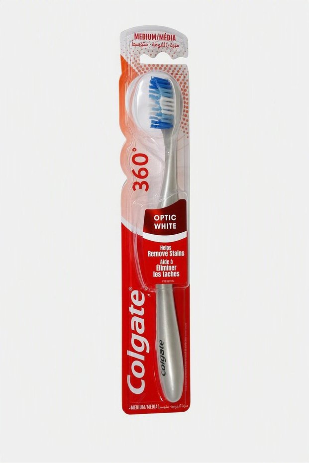 2Pcs Medium 360 Optic White Toothbrush