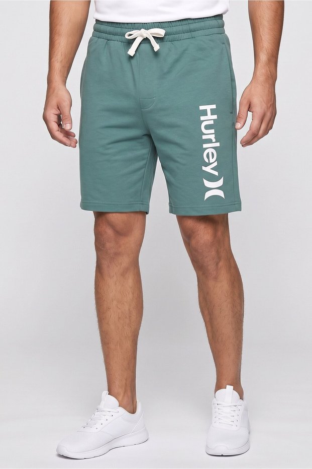 Men Sportswear Fit Drawstring Outdoor Shorts, Green