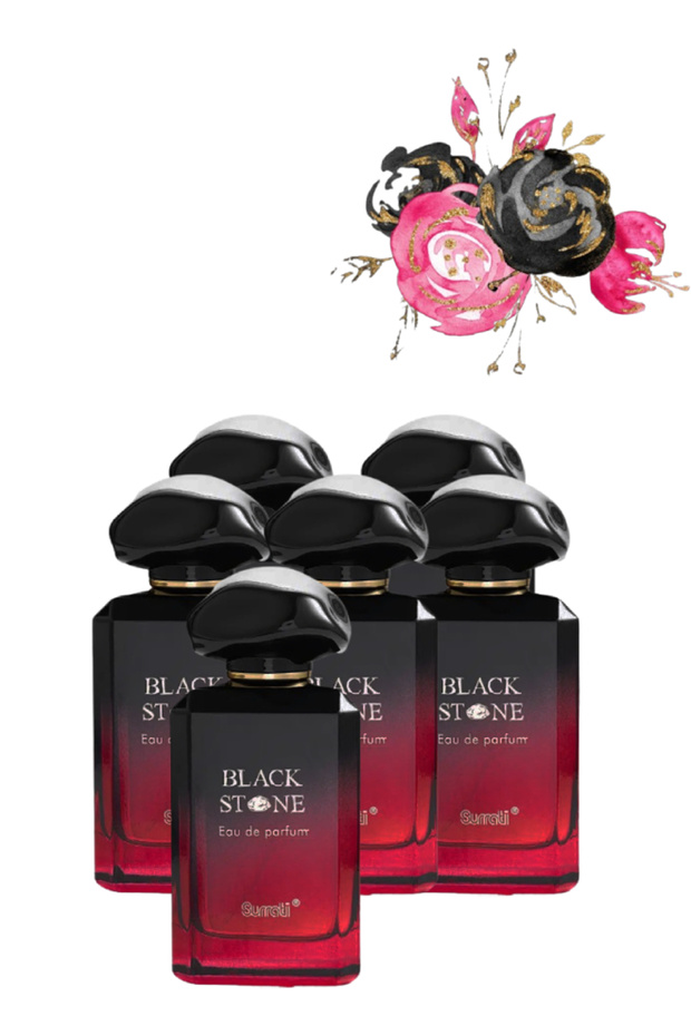 6 قطع من العطر الحجري الأسود 100 ML