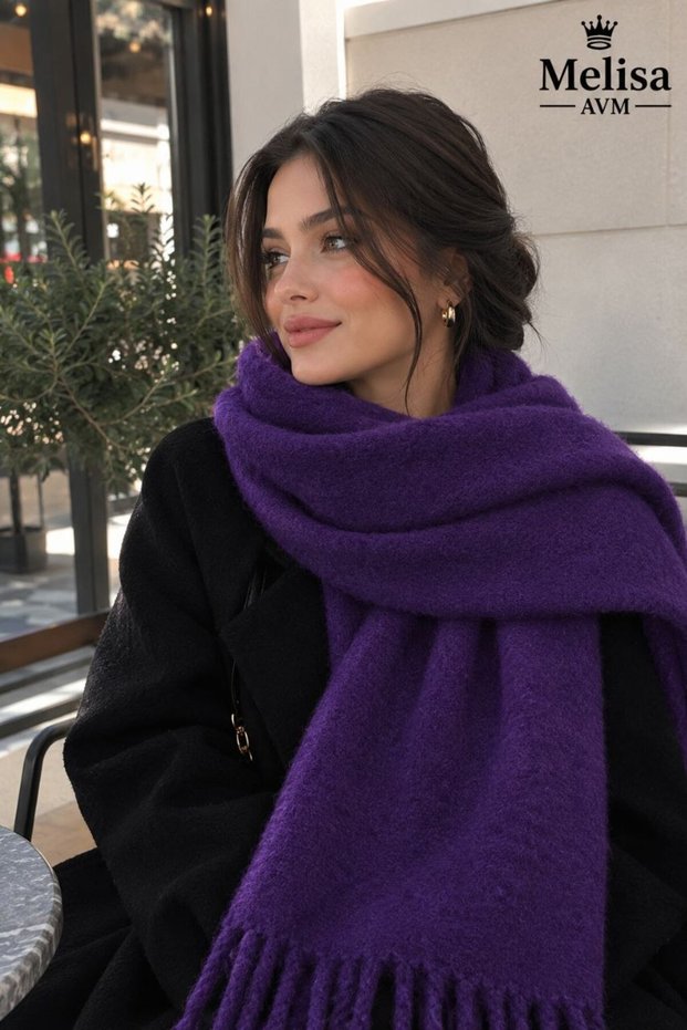 Puffy Soft Textured Women's Scarf Shawl Shoulder Wrap