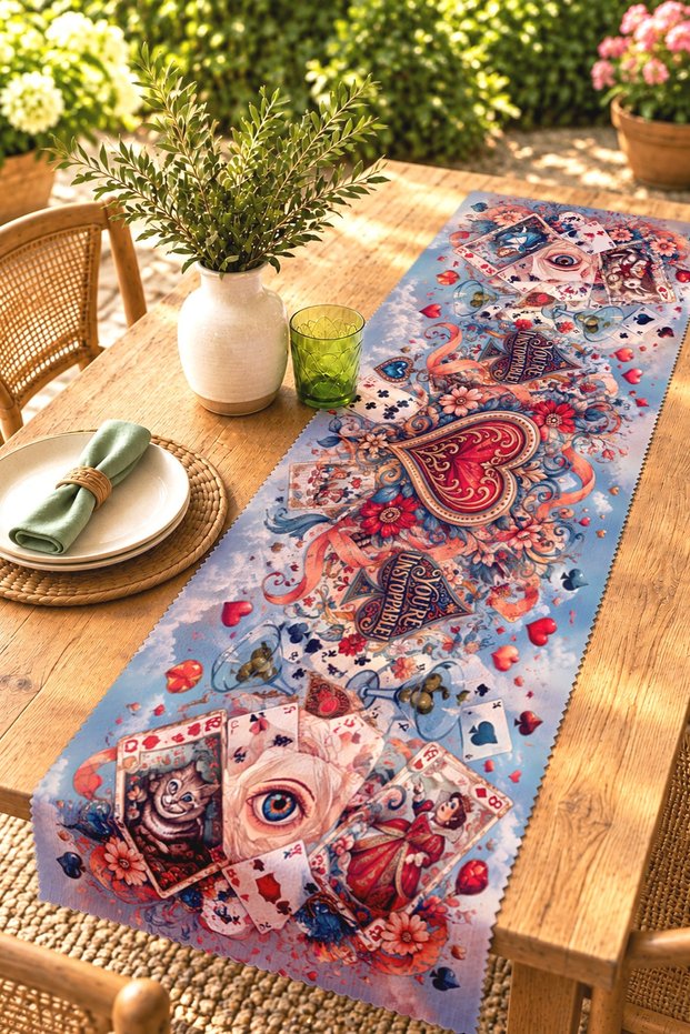 Playing Cards Patterned Runner / Tablecloth / Placemat