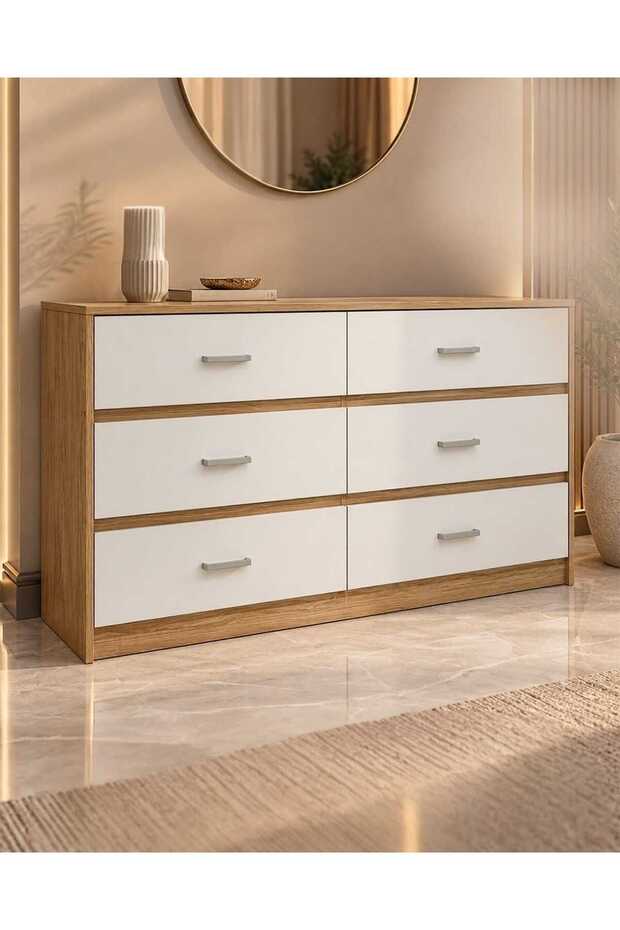 Multi-Use Sideboard Furniture with 6 Drawers