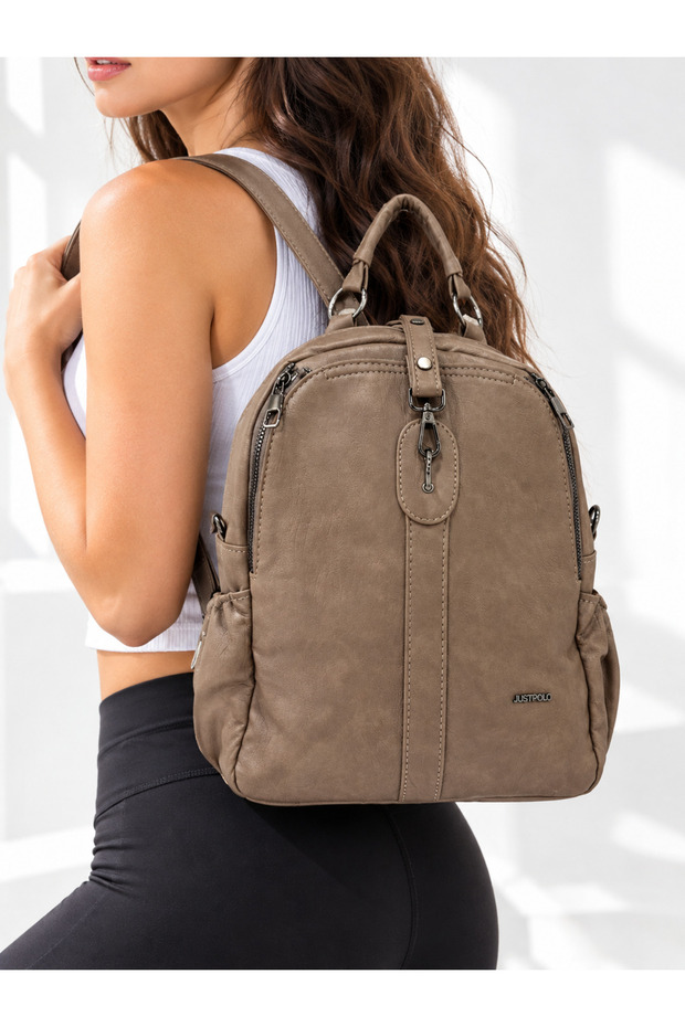 Washable Soft Leather Large Size Luxury Design Backpack Size: 35 X 31 cm Shopper