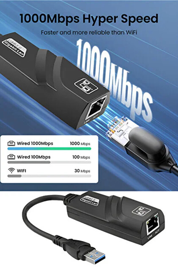 3.0 USB ETHERNET DÖNÜŞTÜRÜCÜ