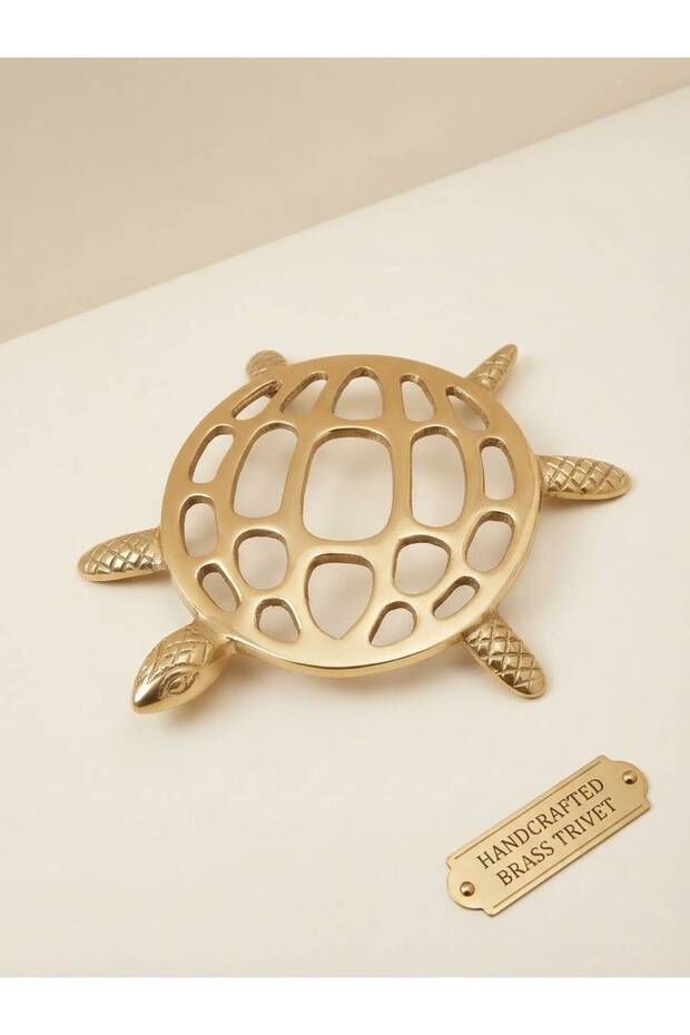 Brass Cast Tortoise Trivet Does Not Rust, Does Not Discolor, Does Not Lose Color