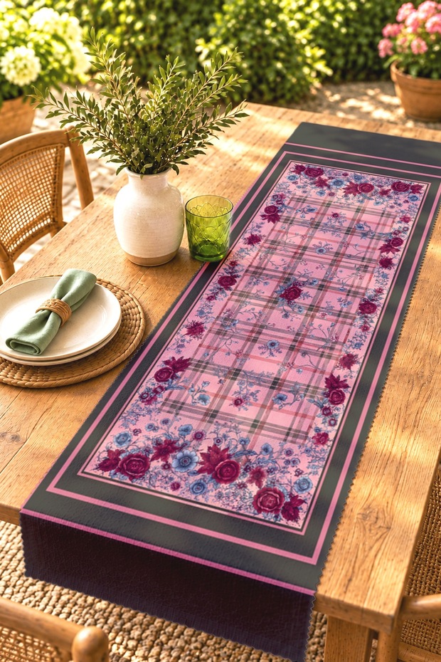 Pink Horses Patterned Runner / Tablecloth / Placemat