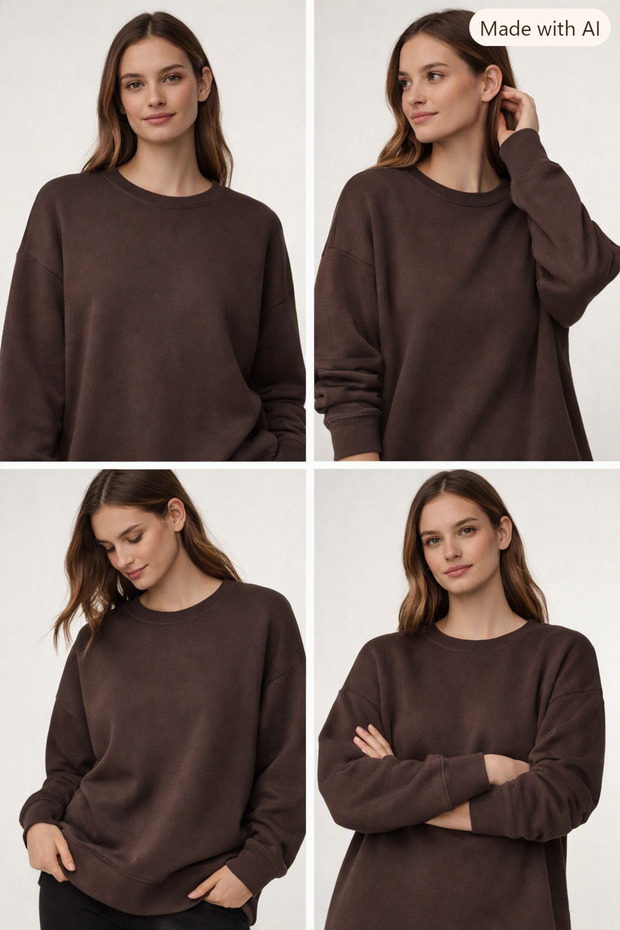 Soft Textured - Women's Sweatshirt - Double Face Fabric