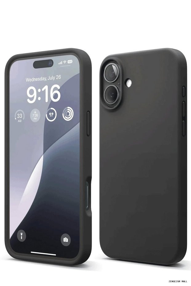 Zngzrmll Newface iPhone 16 Case Nano Inside Velvet Silicone (215742) - Black