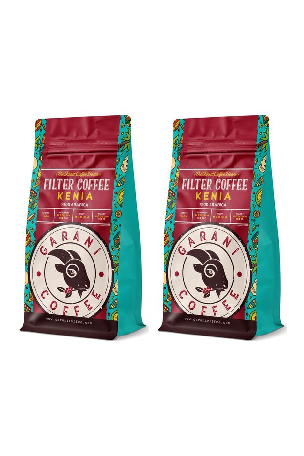 Kenya Filter Coffee Set 2X250 g Total 500 g Ground Medium Roast 100% Arabica French Press