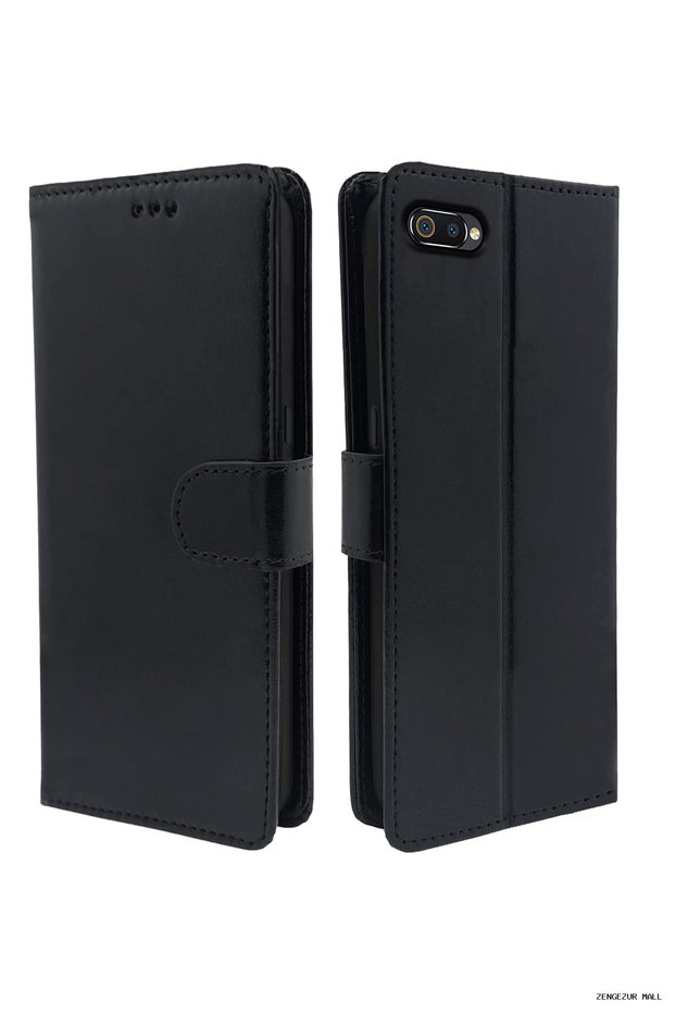 Zngzrmll Newface Realme C2 Tr S Plus Flip Cover Case (215941) - Black