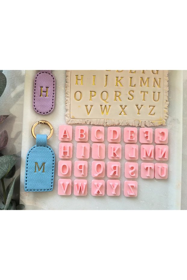 Letter Alphabet Mold Cookie-Ceramic-Polymer Clay Mold Stamp Stamp 26Pcs