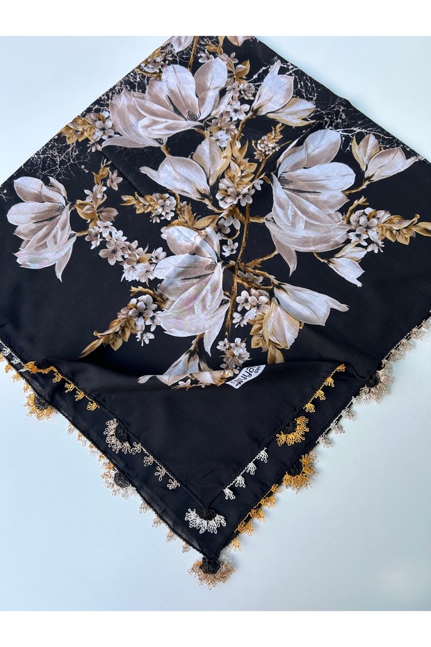 Hand Work Needlepointed Square Writing 100X100 cm Handcrafted