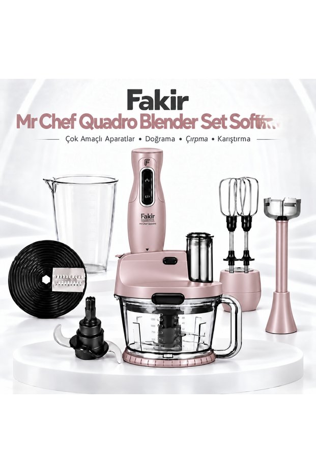 Fakir Mr. Chef Premium Blender Seti 1000W Güçlü Motor, 4 Bıçaklı Çelik ...