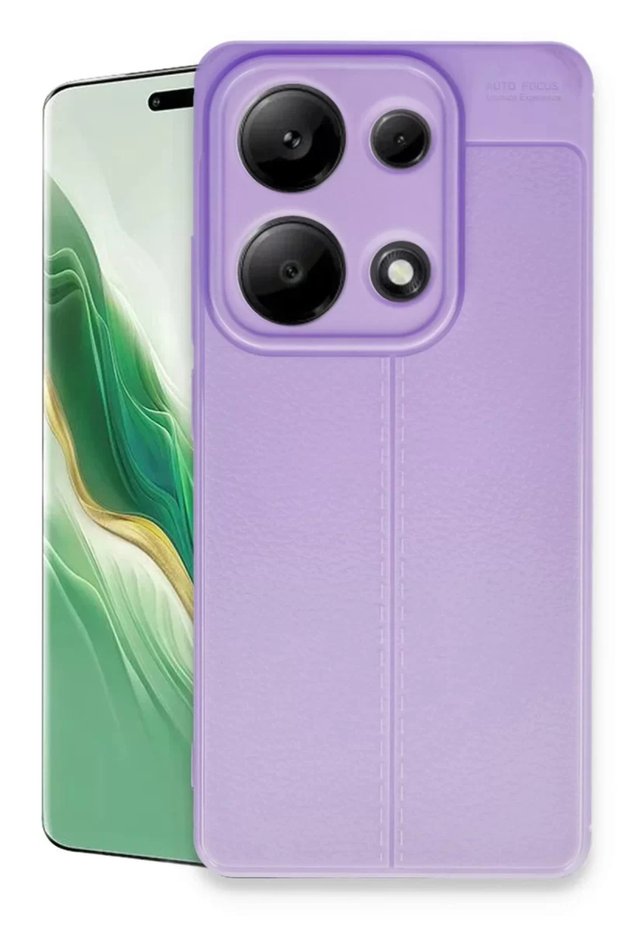 غطاء حماية متوافق مع هاتف Xiaomi Redmi Note 13 Pro 4G مع خاصية التركيز التلقائي - أرجواني