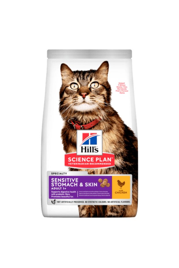 Hill’s Science Plan Sensitive Stomach & Skin Adult Cat Food with Chick 1.5kg