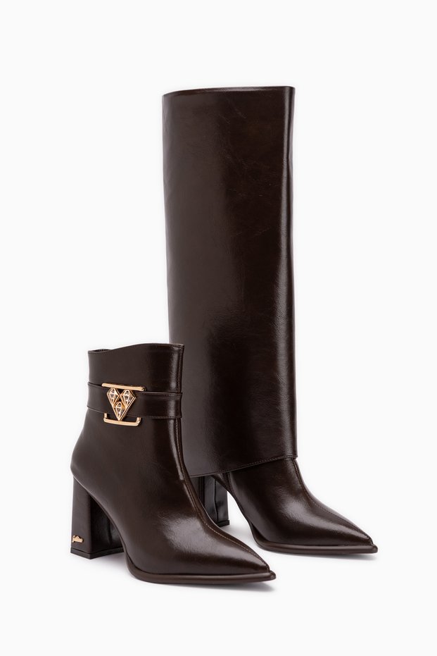 Mariam Brown Detachable Heel Women's Boots and Boots