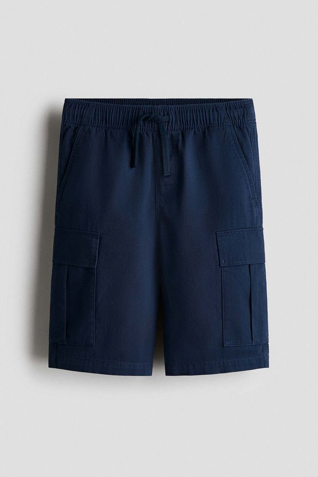 Cotton twill cargo shorts