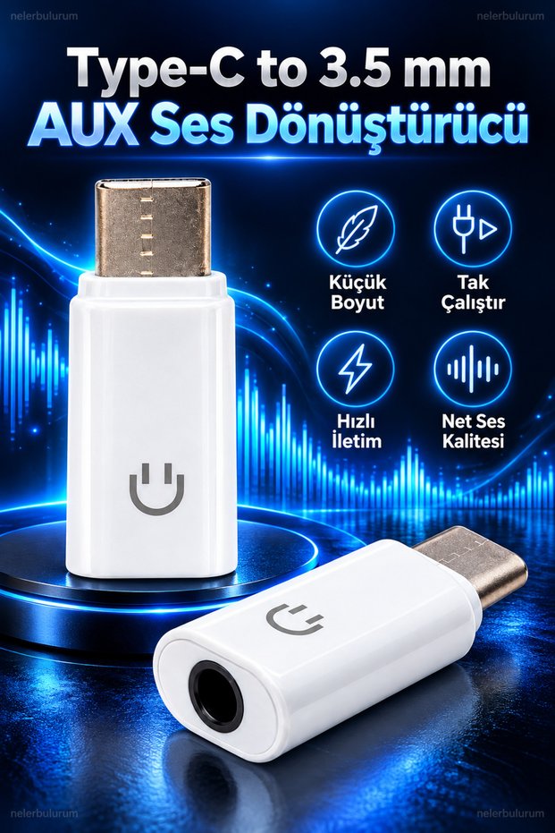 Type-C to 3.5 mm Aux Headphone Converter Adapter Usb-C Audio Apparatus with Dac Chip Plug Play Phone Tablet Compatible White