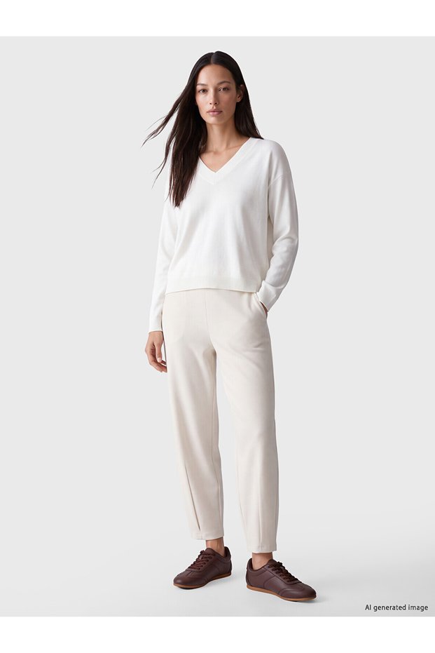 Beige Soft-Touch Women's Jogger Sweatpants, Featuring the ALITA CITY Difference