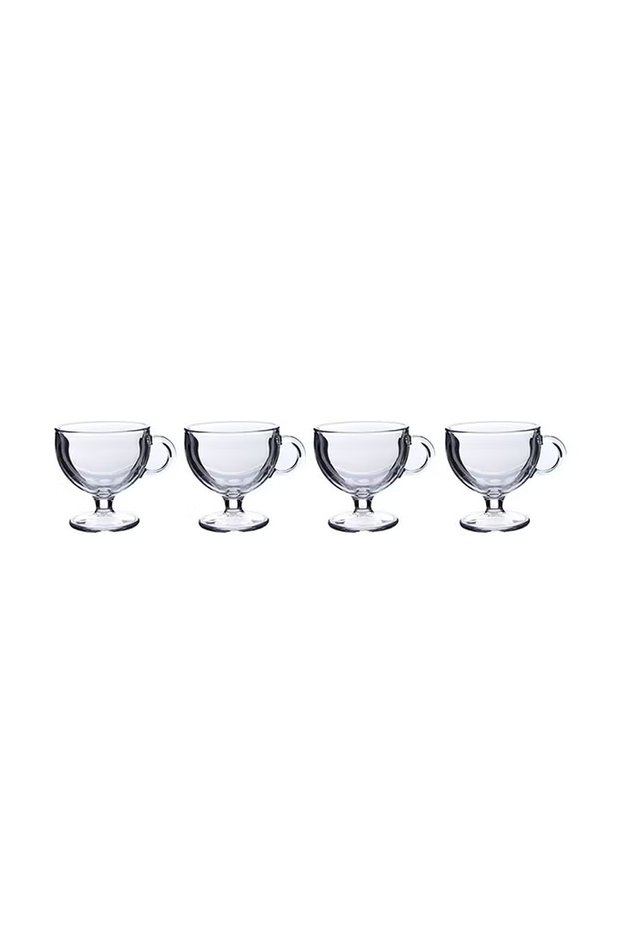 4-Piece Vario Ice Cream Serving Bowls Set Clear 250 ml
